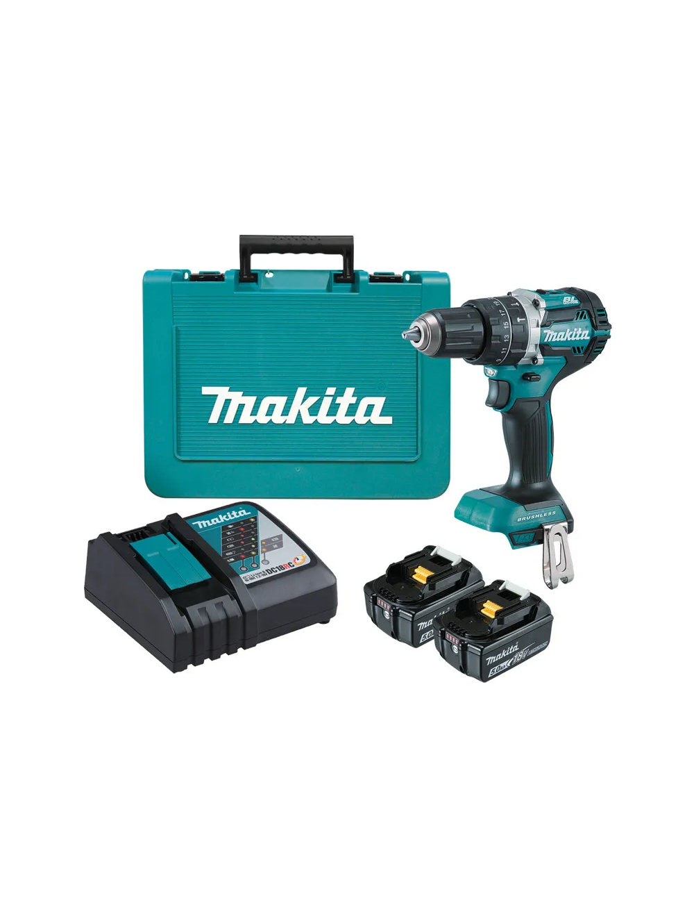 MAKITA WKRĘTARKA UDAROWA 18V DHP484RTE 54 30Nm 2x5,0Ah BL