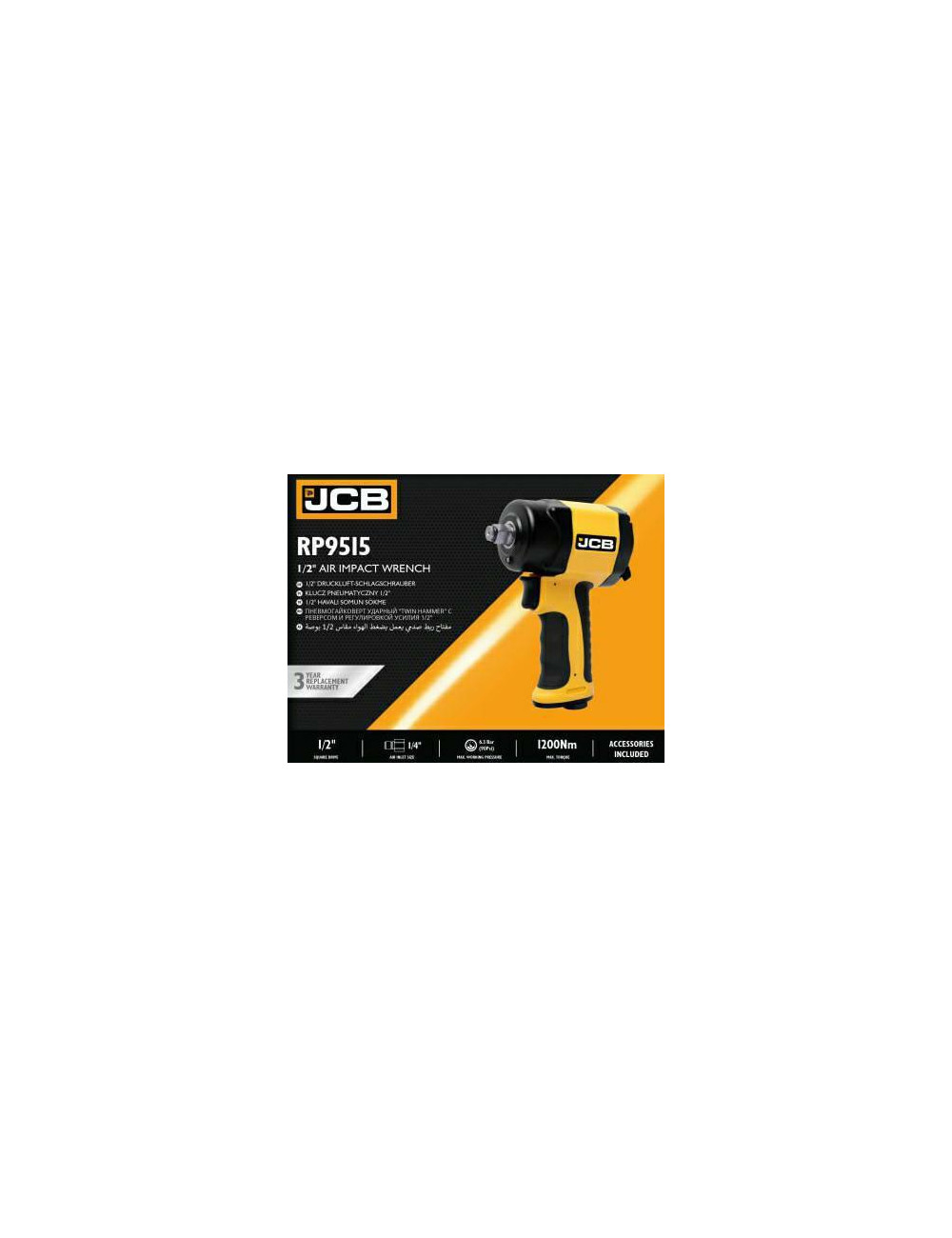 JCB PNEUMATYCZNY KLUCZ 1/2" 1200Nm 1,5KG