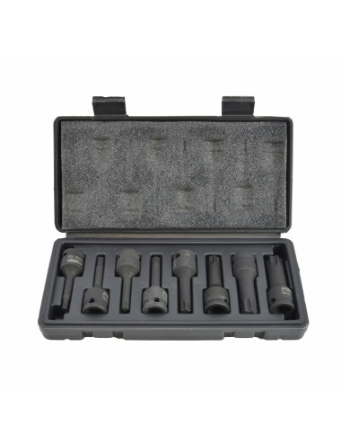 AWTOOLS KLUCZE UDAROWE TRZPIENIOWE HEX 8szt. BLACK LINE