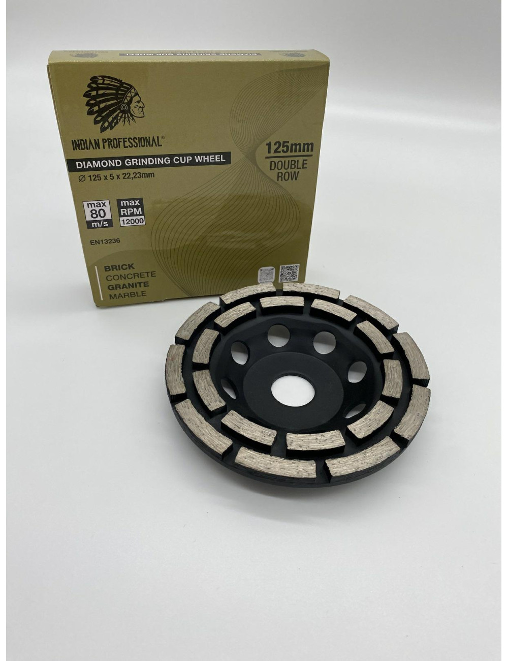 TARCZA DIAMENTOWA SZLIFIERSKA 125mm DOUBLE ROW INDIAN PROFESSIONAL