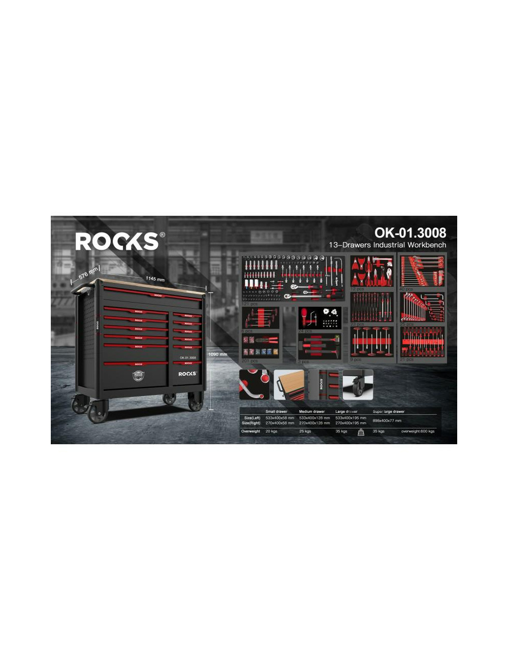 ROOKS SZAFKA WARSZ.+ 485szt.NARZ