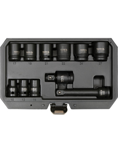 YATO NASADKI UDAROWE 11 SZT. 1/2" 10-27mm