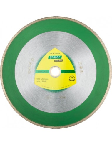 KLINGSPOR TARCZA DIAMENTOWA PEŁNA 250mm x 1,9mm x 30/25,4mm DT600F DO CERAMIKI