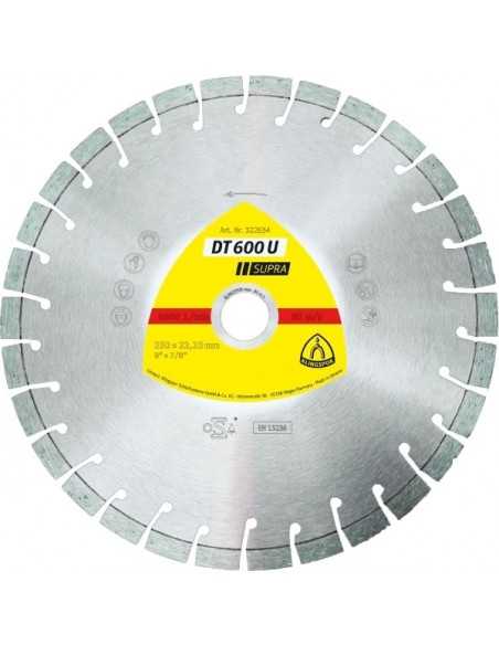 KLINGSPOR TARCZA DIAMENTOWA SEGMENTOWA 125mm x 2,4mm x 22,2mm SUPRA DT600U, BETON ZBROJONY
