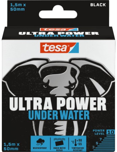 TESA TAŚMA NAPRAWCZA CZARNA 1,5m x 50mm ULTRA POWER WODOODPORNA