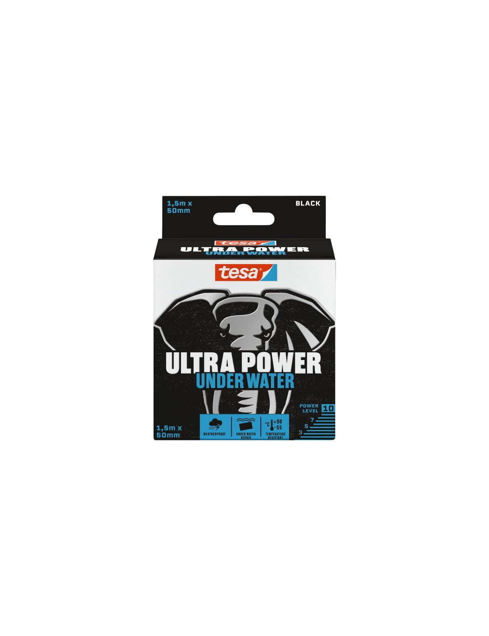 TESA TAŚMA NAPRAWCZA CZARNA 1,5m x 50mm ULTRA POWER WODOODPORNA