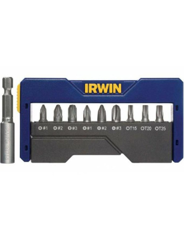 IRWIN KOŃCÓWKI KOMPLET 10szt.+UCHWYT MIX