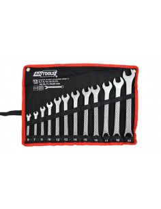 AWTOOLS KLUCZE PŁASKO-OCZKOWE KOMPLET 12elem. 6,7,8,10,12,13,14,15,16,17,19,22
mm