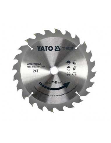 YATO PIŁA TARCZOWA 190 x 20mm 24-ZĘBY WIDIOWE   60634