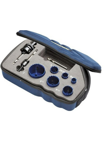 IRWIN OTWORNICA BIMETAL KOMPLET 600L SE 22,29,35,44,51,56 PLUS TRZPIEŃ I WIERTŁO PILOTUJĄCE