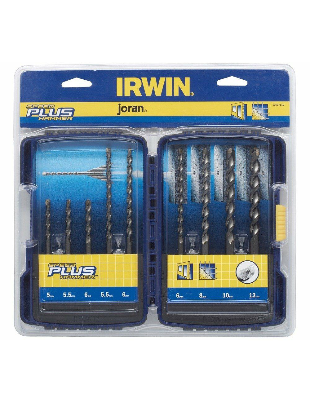 IRWIN ZESTAW 9szt. SPEEDHAMME PLUS 5x110, 5.5x110, 5.5x160, 6x110, 6x160x2szt, 8x160, 10x160, 12x160