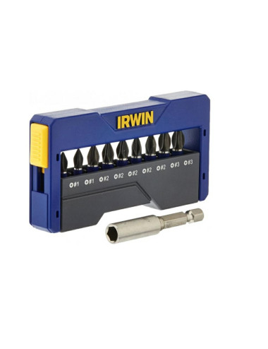 IRWIN KOŃCÓWKI UDAROWE KOMPLET 10szt.+UCHWYT MIX 25 MM