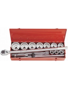 KING TONY KOMPLET NASADEK 1" 14cz. KRÓTKIE 12 KĄTNE