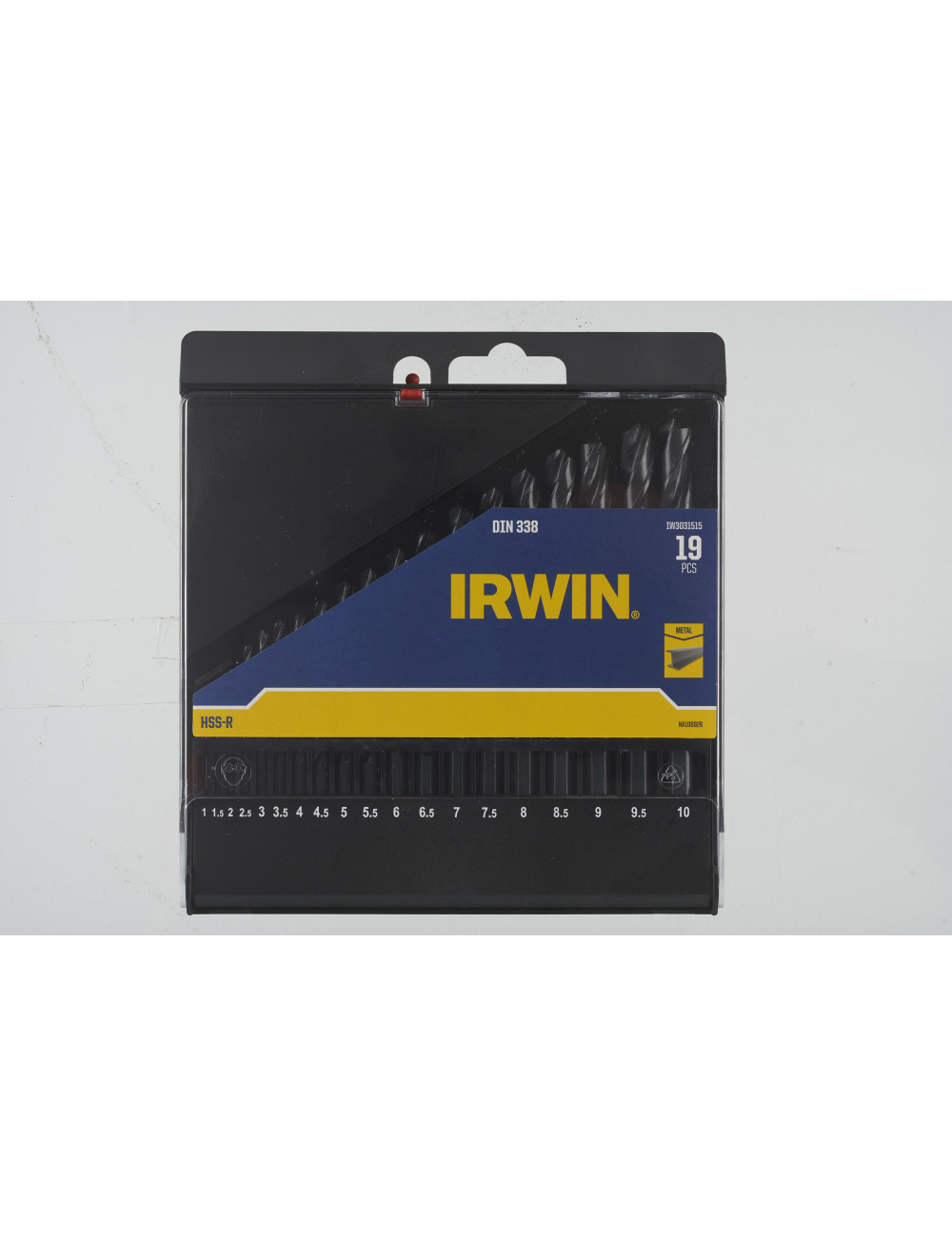 IRWIN WIERŁO METAL HSS-R DIN338 KOMPLET 19szt. 1-1,5-2-2,5-3-3,5-4-4,5-5-5,5-6-6,5-7-7,5-8-8,5-9-9,5-1