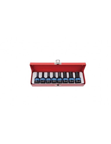KING TONY NASADKI UDAROWE HEX 1/2"  KOMPLET 8 elem. H5,H6,H8,H10,H12,H14,H17,H19