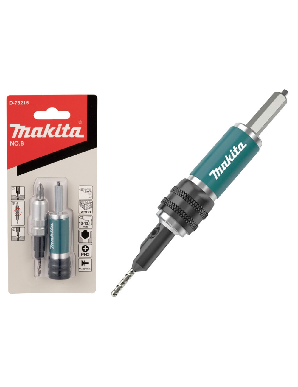MAKITA D73215 Nr8 wiertło pogłębiacz bit 2,8mm Ph2 adapter