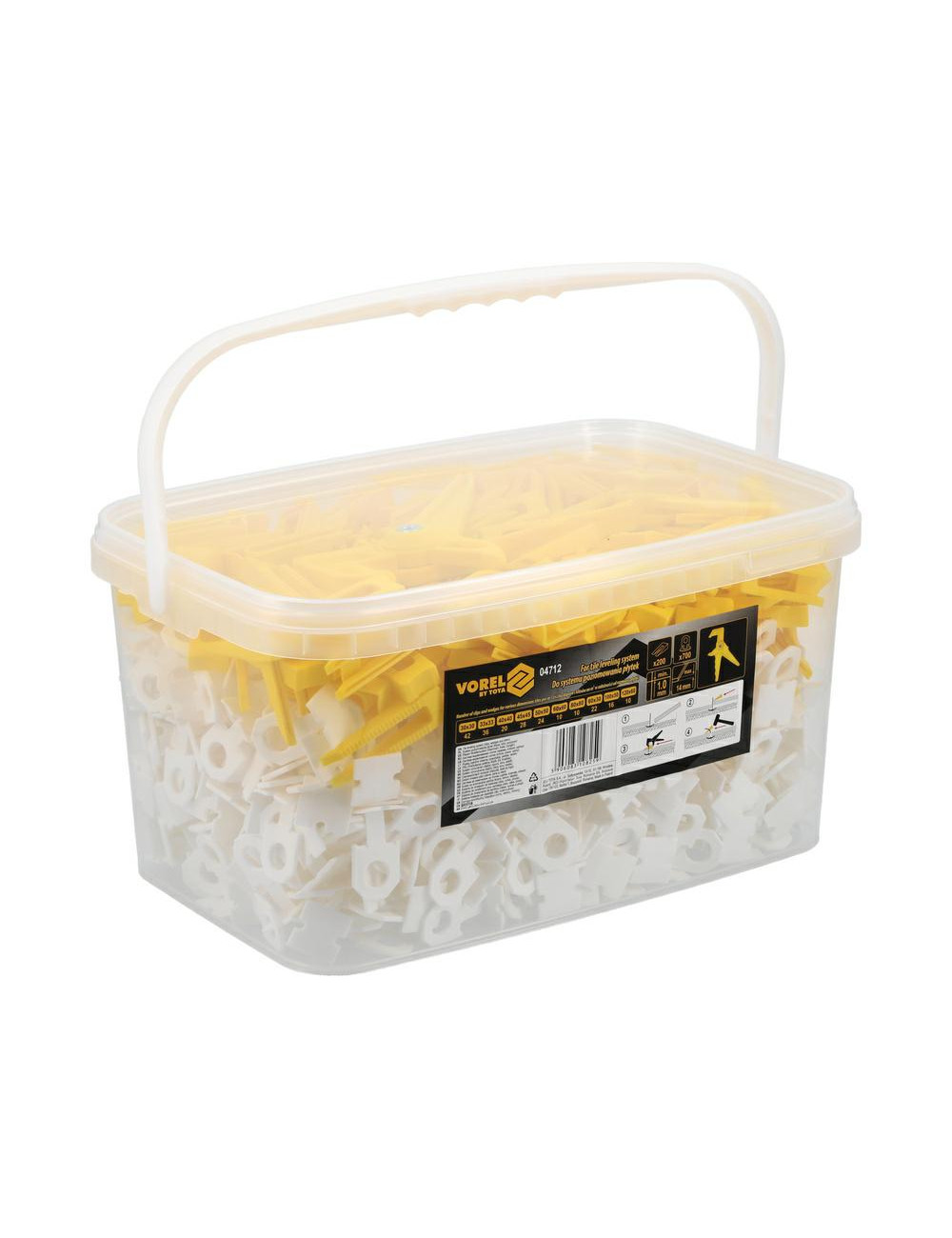 VOREL SYSTEM POZIOMOWANIA 1mm 700+200 +SZCZYPCE
