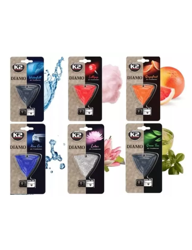 K2 MIX ZAPACHÓW ZAWIESZEK W KSZTAŁCIE DIAMENTU DIAMO MIX 12szt.