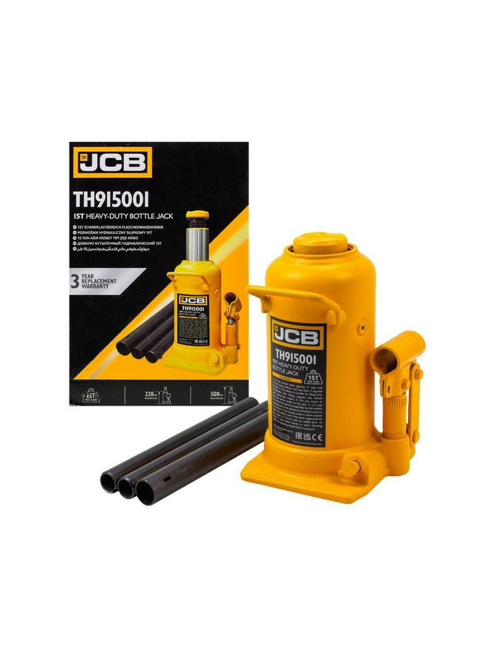 JCB PODNOŚNIK HYDRAULICZNY SŁUPKOWY 15T (H MIN 280mm, H MAX 508mm)