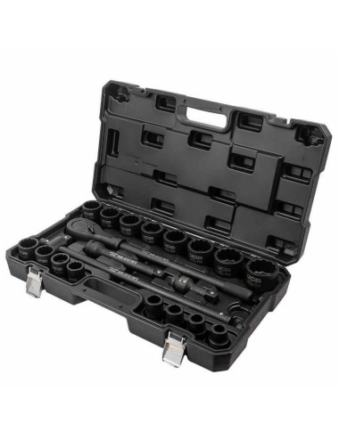 JCB ZESTAW KLUCZY UDAROWYCH 21el. 3/4" 12KĄT. (17-50mm)