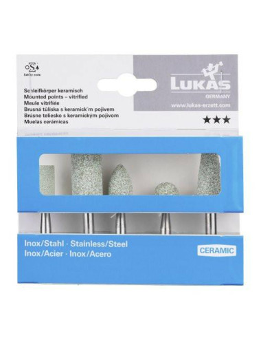 LUKAS ŚCIERNICA TRZPIENIOWA ZESTAW 5szt. CERAMICZNE NIERDZEWKA STAL