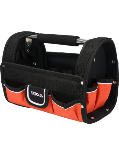 YATO POJEMNIK NARZĘDZIOWY OTWARTY 12" Z UCHWYTEM Z RURKI 9 KIESZENI