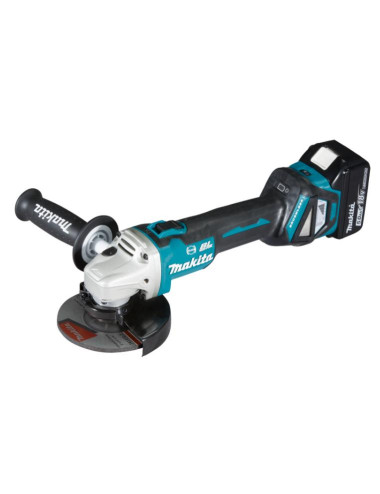 MAKITA SZLIFIERKA KĄTOWA 18V 125mm 2 x 5,0Ah LI-ION REG.OBR. BLDC AWS WALIZKA MAKPAC DGA514RTJU
