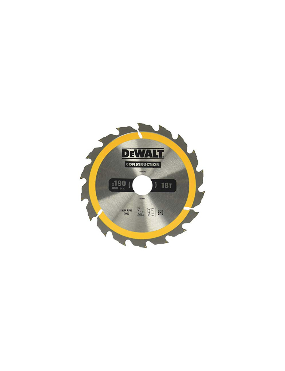 DEWALT PIŁA TARCZA 190x30mmx18z