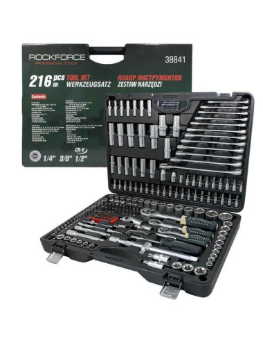ROCKFORCE ZESTAW KLUCZY 216el.