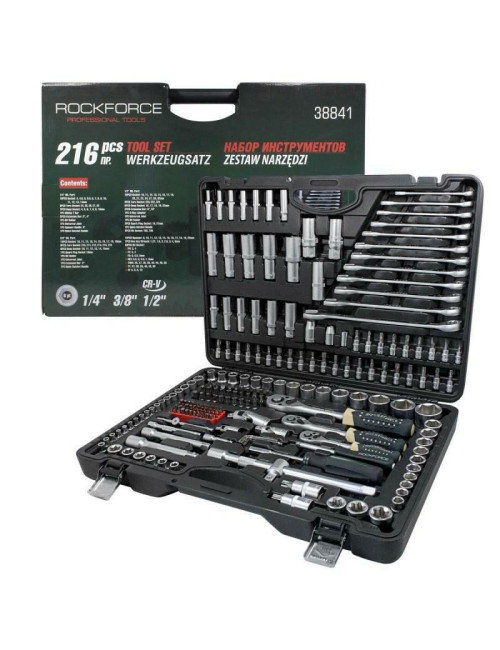 ROCKFORCE ZESTAW KLUCZY 216el.