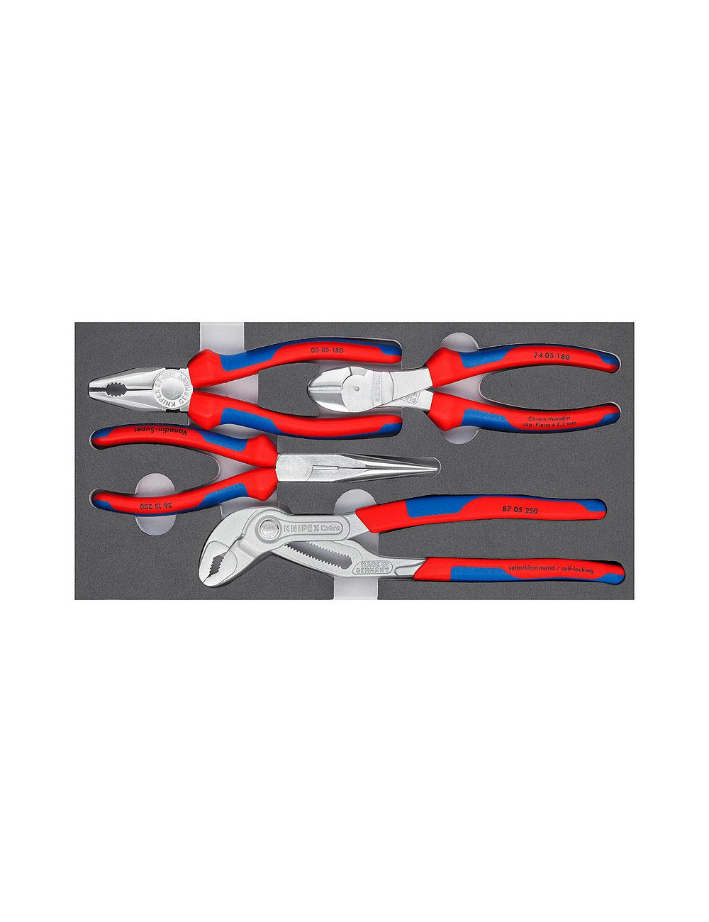 KNIPEX ZESTAW SZCZYPIEC 4el. PIANKA