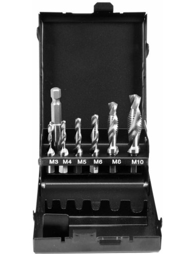 YATO ZESTAW WIERTŁA-GWINTOWNIKI M3-M10 KOMPLET 7szt. HEX