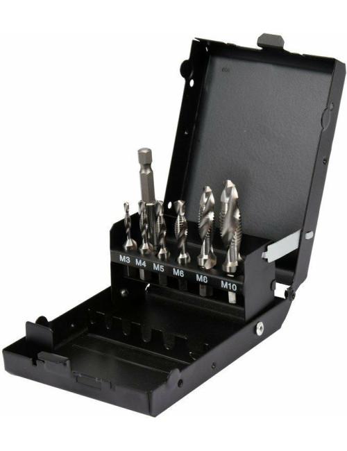 YATO ZESTAW WIERTŁA-GWINTOWNIKI M3-M10 KOMPLET 7szt. HEX