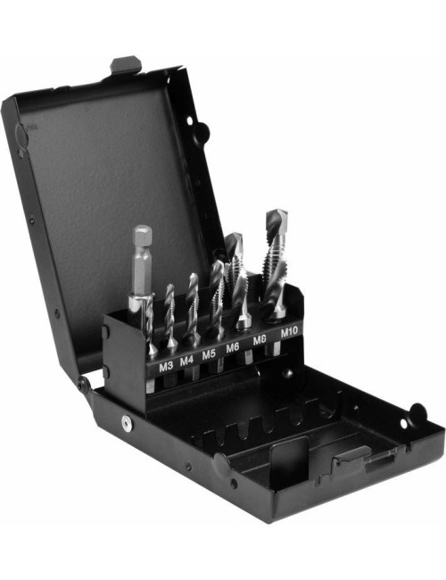 YATO ZESTAW WIERTŁA-GWINTOWNIKI M3-M10 KOMPLET 7szt. HEX