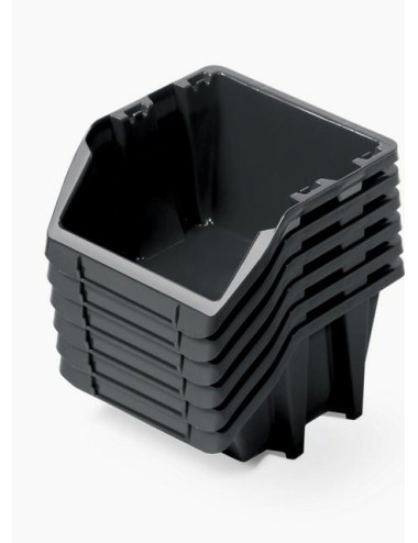 PROPERPLAST KISTENBERG KUWETY 22 BINEER SHORT 6szt. CZARNE 214x198x133mm