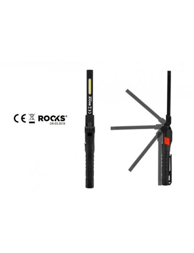 ROOKS LAMPA DŁUGOPISOWA SKŁADANA 3w1 100LM COB SUPER SLIM