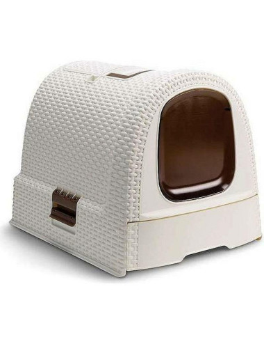 CURVER TOALETA DLA KOTA KREMOWY BRĄZOWY