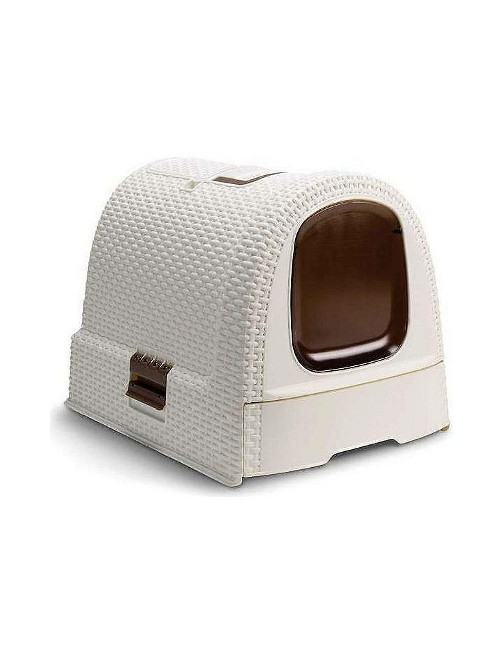 CURVER TOALETA DLA KOTA KREMOWY BRĄZOWY