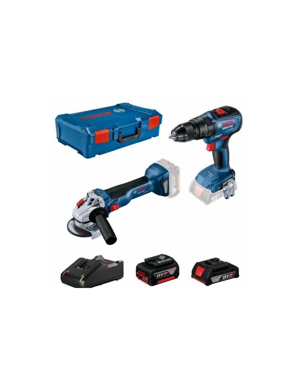 BOSCH ZESTAW 18V GWS 18V-10 + GSB 18V-50 + GAL18V-40 + XL-BOXX
