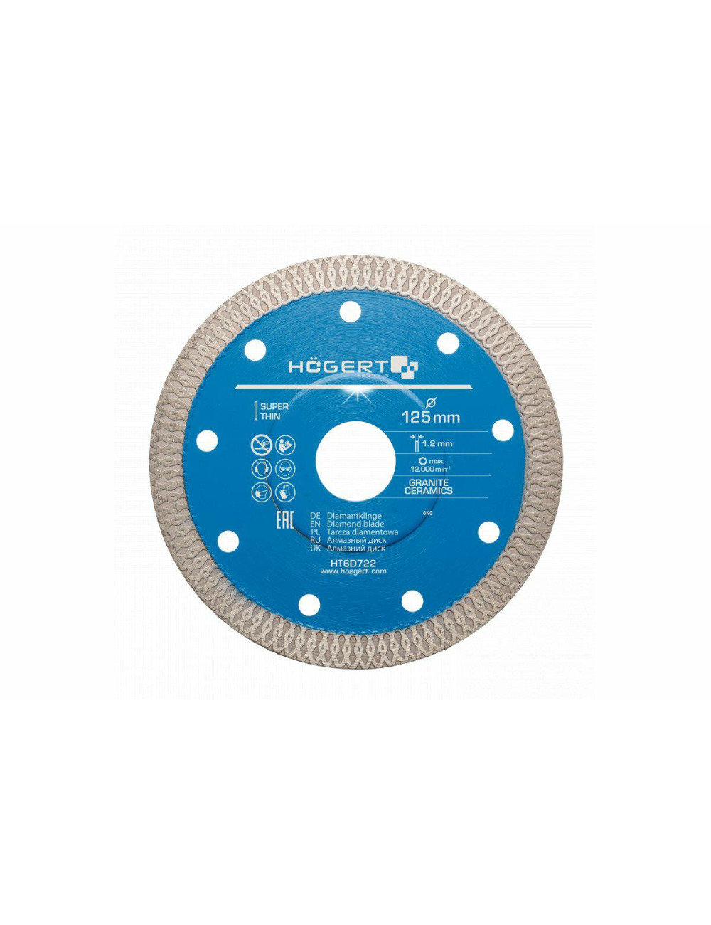 HOEGERT TARCZA DIAMENTOWA 125mm DO CERAMIKI