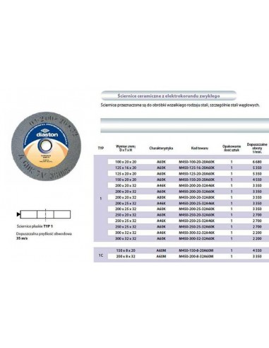 ŚCIERNICA INCOFLEX 200x25x32-SZARA
