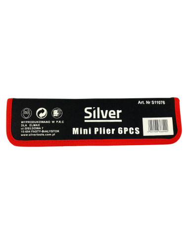 SILVER MINI SZCZYPCE 125mm 6szt ETUI