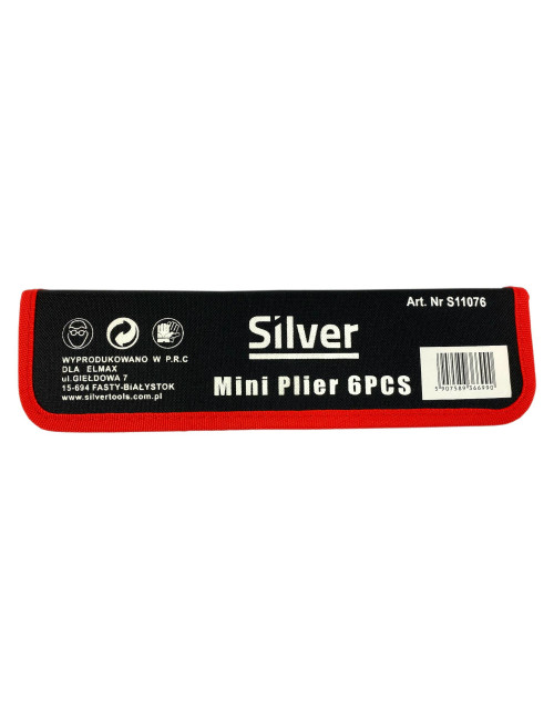 SILVER MINI SZCZYPCE 125mm 6szt ETUI