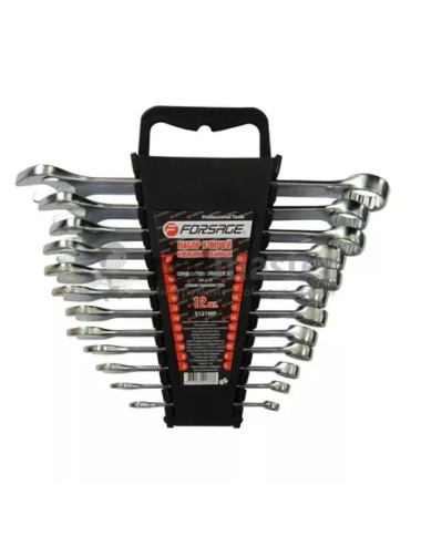 FORSAGE KLUCZ PŁASKO-OCZKOWY KOMPLET 12el. (6-22mm)