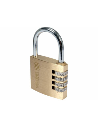 VOREL KŁÓDKA MOSIĘŻNA SZYFROWA 50mm