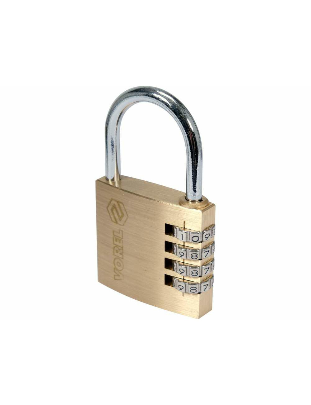 VOREL KŁÓDKA MOSIĘŻNA SZYFROWA 50mm