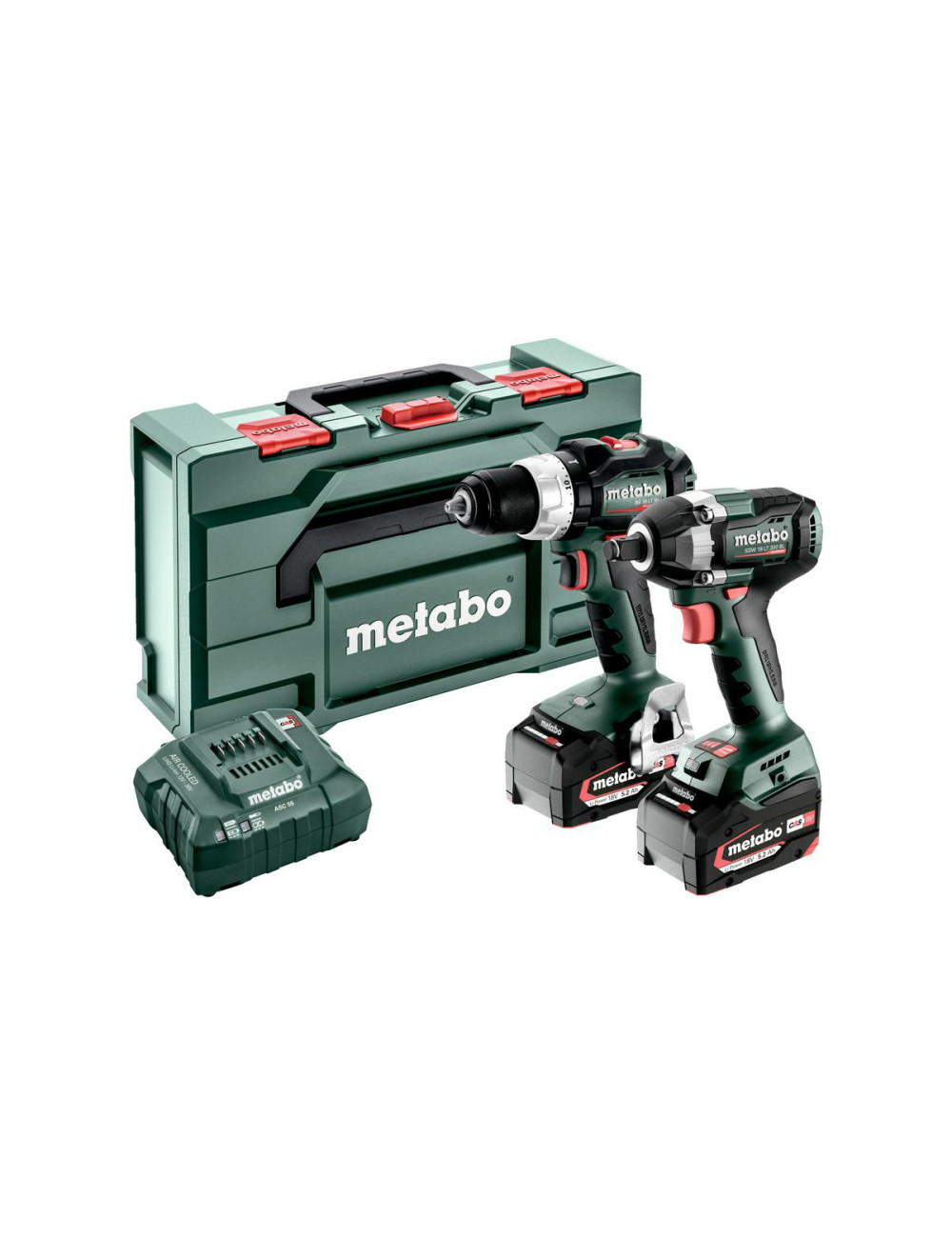 METABO ZESTAW COMBO 18V 2.9.3 (BS 18 LT BL+ SSW 18 LT 300 BL) 2x5,2Ah METABOX