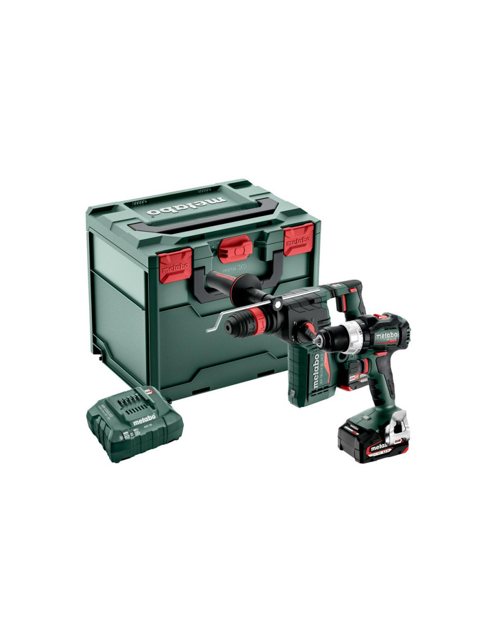 METABO ZESTAW COMBO 18V 2.4.8 (BS 18 LT BL + KH 18 LTX BL 24 QUICK) 2x5,2Ah METABOX