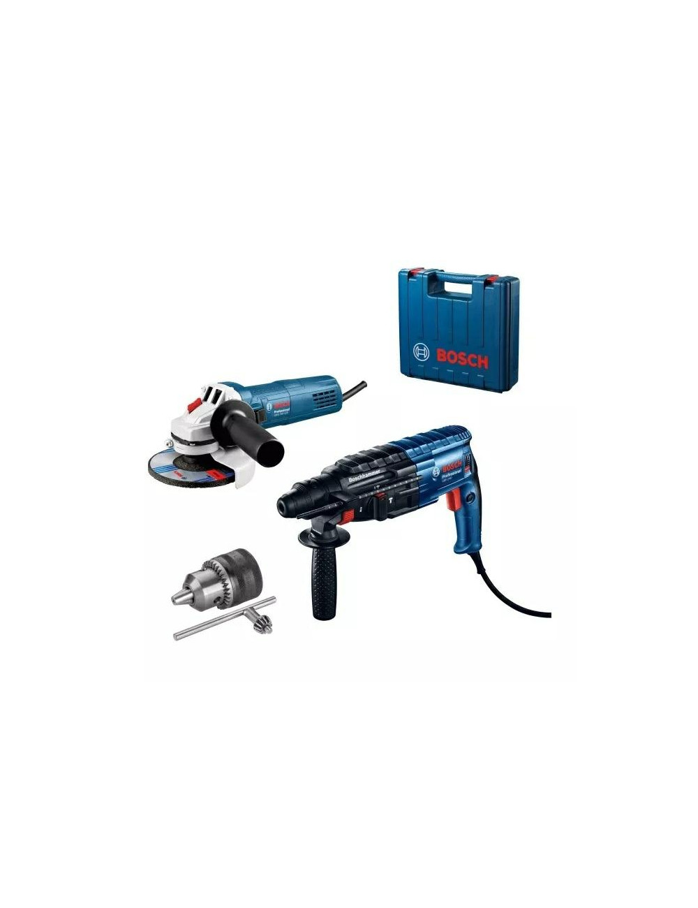 BOSCH MŁOTOWIERTARKA Z OPCJĄ KUCIA GBH 240 + SZLIFIERKA KĄTOWA GWS 750-125 S