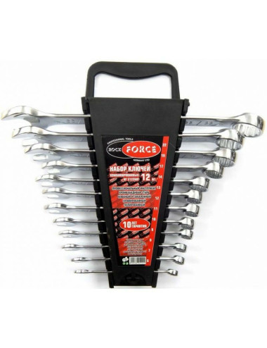 ROCKFORCE KLUCZ PŁASKO-OCZKOWY KOMPLET 12el.